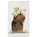 Selling: Bloodhound Dog Floral Kitchen Dish Towel Pet Gift