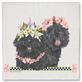 Selling: Bouvier des Flandres Dog Floral Kitchen Dish Towel Pet Gift