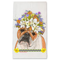 Selling: Bulldog Floral Kitchen Dish Towel Pet Gift