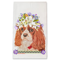 Selling: Cavalier King Charles Dog Floral Kitchen Dish Towel Pet Gift