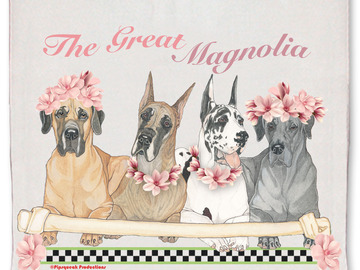 Selling: Great Dane Dog Floral Kitchen Dish Towel Pet Gift