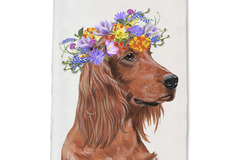 Selling: Irish Setter Dog Floral Kitchen Dish Towel Pet Gift