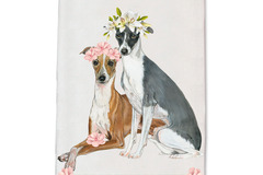 Selling: Italian Greyhound Dog Floral Kitchen Dish Towel Pet Gift
