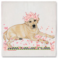 Selling: Labrador Yellow Lab Dog Floral Kitchen Dish Towel Pet Gift