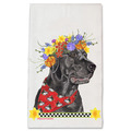 Selling: Labrador Black Lab Dog Floral Kitchen Dish Towel Pet Gift