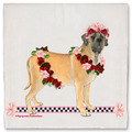 Selling: Mastiff Dog Floral Kitchen Dish Towel Pet Gift