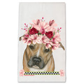 Selling: Pit Bull Tan Pit Dog Floral Kitchen Dish Towel Pet Gift