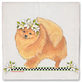 Selling: Pomeranian Dog Floral Kitchen Dish Towel Pet Gift