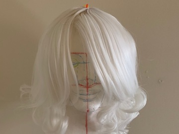 Selling with online payment: White Curly Wig 
