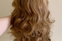 Selling with online payment: Curly Brown Wig with Hair Curl