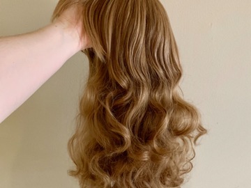 Selling with online payment: Curly Brown Wig with Hair Curl