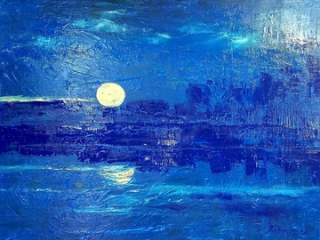 Sell Artworks: Golden Moon Over Sea of Tranquility