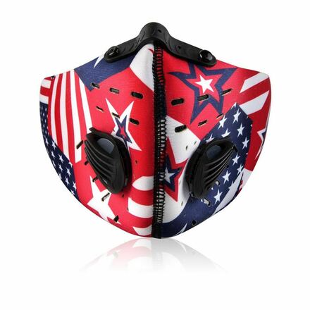 1000x MIX Face Mask With Active Carbon Filter Breathing Valves 