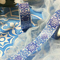  : Print from my hand-painted Watercolor Blue Pattern Washi Tape