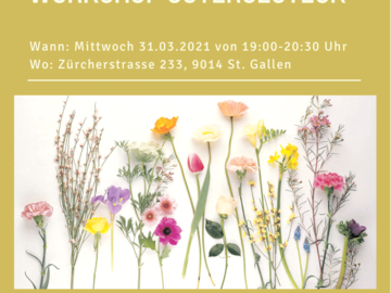 Workshop offering (dates): Workshop Ostergesteck/Tischschmuck
