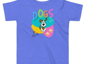 Selling: Kids Colorful Dogs T-Shirt for the Kid Who Loves Dogs