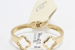 Buy Now: Dozen Crown & Ivy Hinged Bangle Bracelets $420 Value