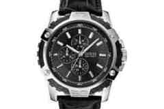 For Sale: Guess Fiber Men's Watch Leather Band Black For Sale Only $99