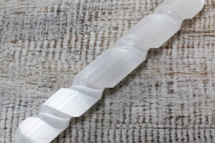 Selling: Selenite Spiral Wand - 16 cm ( Round Both Ends)