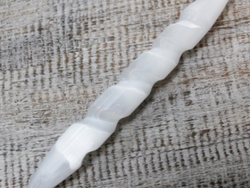 Selling: Selenite Spiral Wands - 16 cm (Point Both Ends)