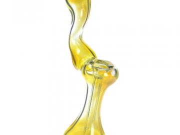 Post Now: Glass Sherlock Bubbler – Gold and Silver Fumed