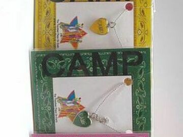 Selling A Singular Item: "CAMP" Heart Shaped Charm Necklace - GREEN