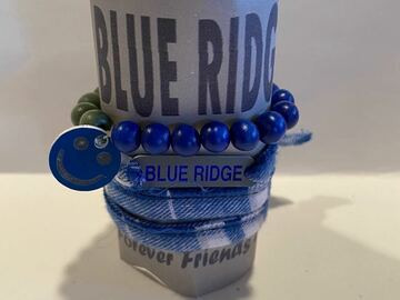 Selling A Singular Item: Blue Ridge Wrap Bracelet and Beaded Smiley Bracelet