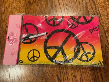 Selling A Singular Item: New Tiedye "Peace Sign" Autograph Pillowcase