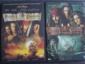 Vente: Lot de 2 DVD "Pirates des Caraïbes"