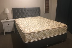 For Sale: Harvey Norman Headboard, Bed Frame and Premium Mat for sale
