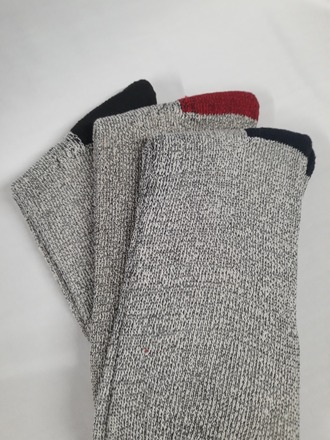 CLOSEOUT Mens women Sock 3Pack 1 Red/Grey,  Blue/grey, 1 Black/G