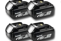 For Sale: 4X MAKITA18V LXT® LITHIUM-ION 5.0AH BATTERY BL1850
