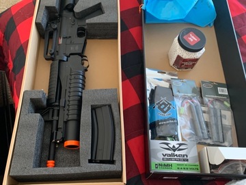 Selling: Air soft M4 with Grenade Launcher Attachment brand new never shot