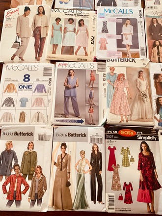 Lot of 25 Variety Mix Vintage Sewing Patterns