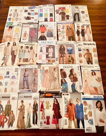 Lot of 25 Variety Mix Vintage Sewing Patterns