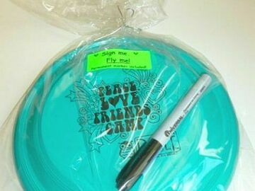 Selling A Singular Item: Peace Love Friends Camp Autograph Frisbee 