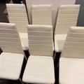 For Sale: 6 White Leather Chairs for Sale only 190NZD