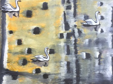 Sell Artworks: Fleeting Swans 