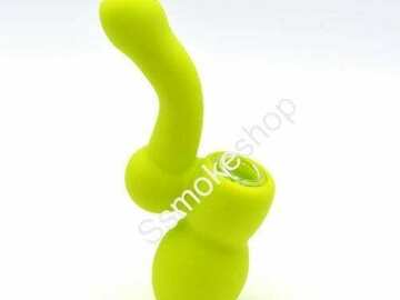 Post Now: Green Silicone Bubbler 5″