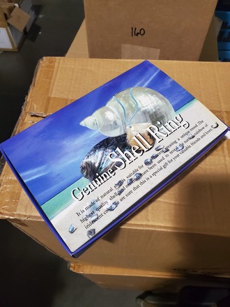 36 Genuine Shell Rings in Display