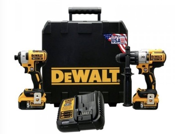 For Sale: DEWALT HAMMER DRILL AND IMPACT DRIVER KIT WITH 2 * 5AH BATTERY