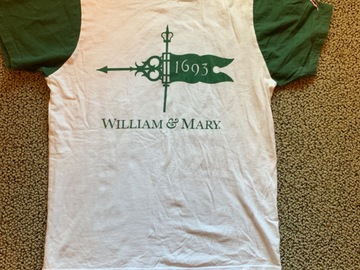 Selling A Singular Item: Adult Small, William and Mary T-Shirt
