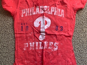 Selling A Singular Item: Adult Medium, Deep V-Neck, Phillies T-Shirt