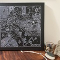 For Sale: Hand Painted, Original Art: “Galactic Time Travel Map”