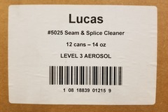 Contact Seller to Buy: LUCAS #5025 SEAM & SPLICE SPRAY CAN
