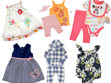 Liquidation / Lot de gros: KIDS CLOTHES MYSTERY BOX VARIETY SIZE: NEWBORN TO 6 T ( 50 items)