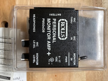 Selling with online payment: Rolls PM50sOB personal monitor headphone amp, like new