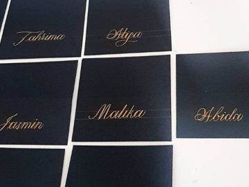 Booking Request (with pricing): Table Name Placecards