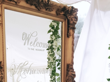 Booking Request (with pricing): Calligraphy Mirror Sign