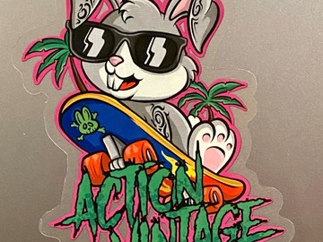 Selling with online payment: ACTION VINTAGE ANIMAL STICKER  #1